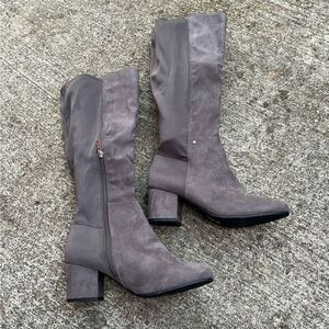 Circus by Sam Edelman Sz‎ 9.5W Women’s Valerie Steel Gray Block Heel Boots